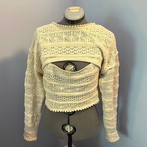 Two piece knit twin set